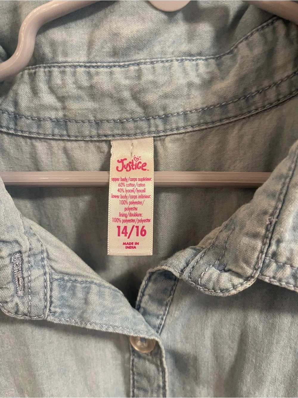 Justice light denim